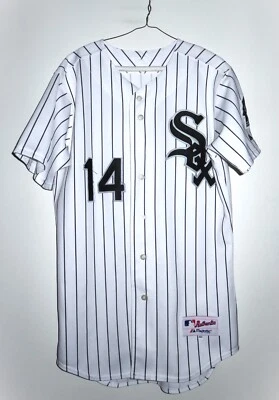 Camiseta Majestic autêntica Chicago White Sox Paul Konerko malha dupla casa 40 M - Imagem 1 de 4