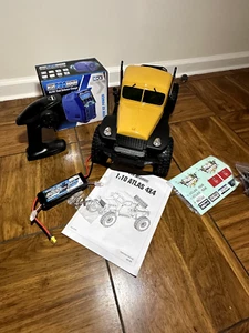 Remote Control RC Truck ROCHOBBY 1:10 4x4  YELLOW + EZ Pro Duo Charger &Battery - Picture 1 of 23