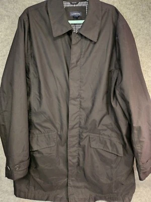 LANDS END Top Coat Jacket Men's L TALL Full Zip Black LightWeight Lined Preppy - Image 1 of 4