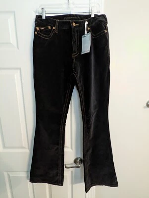 Pantalones de mezclilla de terciopelo negro Purecolor Vouge para mujer talla Euro 30 estilo EE. UU. 8 NUEVOS CON ETIQUETAS  Foto 1 de 4