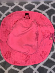 SUN PROTECTION ZONE Hot Pink Child's Fishing  Floppy Hat Cap Covers Neck UPF 50 - Picture 1 of 4