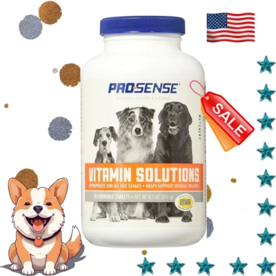 Dog Prosense Vitamin Solutions 90 Count, Chewable Tablets for Dogs, Helps Supp - Image 1 of 4