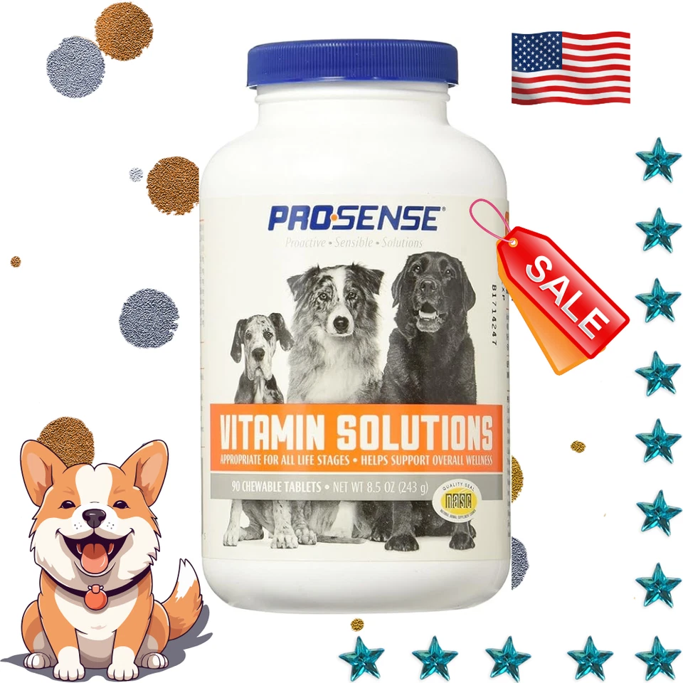 Dog Prosense Vitamin Solutions 90 Count Chewable Tablets for Dogs 90 count