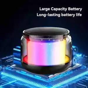 Mini Wireless Speaker with LED Light, TWS Stereo, RGB Color Changing, USB Rechar - Picture 1 of 7