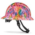Acerpal Full Brim Vented Art Design Matte Finish OSHA Hard Hat with Psychedelic