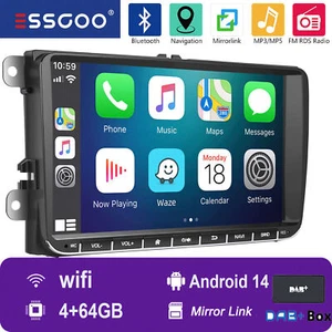 DAB Android 14 64G Autoradio Carplay GPS Navi Für VW GOLF 5 6 Touran Polo EOS BT - Bild 1 von 15