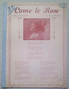 RARISSIMES NOTENBLATT FÜR KLAVIER AUS DEN FRÜHEN 1900ERN, WIE DIE ROSEN, SUPER - Bild 1 von 1