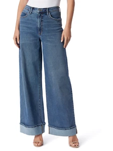Jeans Jessica Simpson donna e donna più Freesia gamba larga con polsino, taglie - Foto 1 di 8