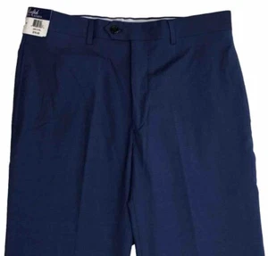 Pantalones flexibles cómodos Ralph Lauren para hombre 32 x 30 azul marino brillante a cuadros NUEVO frente plano - Imagen 1 de 7