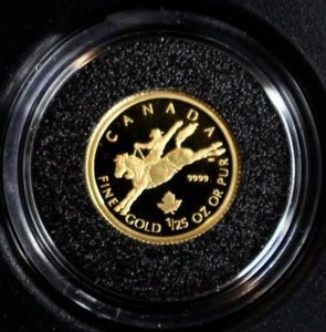 2006 CANADA 50C COWBOY SPECIAL ISSUE 1/25 Oz 99.99 PURE PROOF GOLD COIN w/BoxCOA - Picture 1 of 7