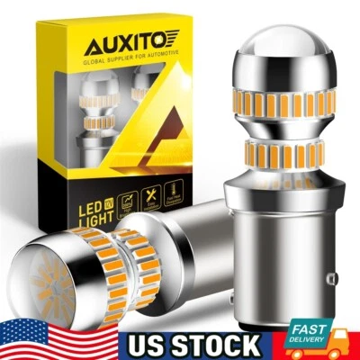 AUXITO 1157 LED Señal de Giro Bombillas CANBUS Anti Hiper Flash Ámbar Libre de Errores Foto 1 de 4