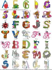 10 DIFFERENT CHARACTER ALPHABET SETS EMBROIDERY MACHINE DESIGNS PES