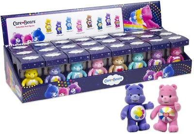 PAWS Care Bears 8 Figuren im Set Flocked Glücksbären ca. 7 cm Groß mit Fehler NEU