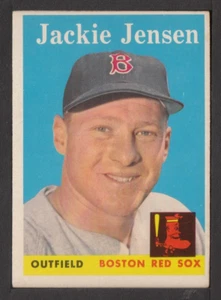 1958 Topps #130 Jackie Jensen Boston Red Sox ex - Picture 1 of 1