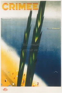 Soviet Vintage Travel Poster or Canvas Print "Crimea" Intourist - Picture 1 of 1