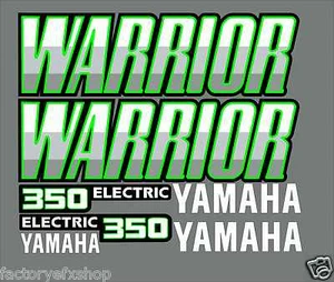 Warrior 350 Stock Style Full Graphic Kit Decals Stickers 87-04 Green Atv Quad - Picture 1 of 2