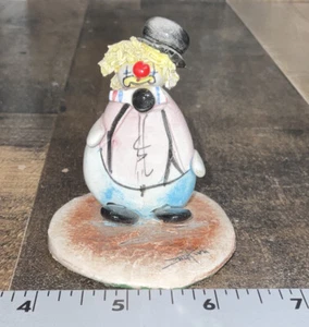ZAMPIVA CLOWN FIGURINE MADE IN ITALY - SIGNED - RARE 2-3/4” HEIGHT. - Picture 1 of 4