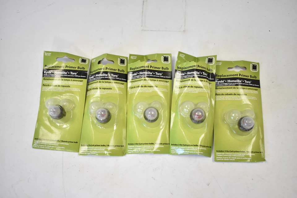 5 bombillas de imprimación de repuesto AC20100 962-323 para sopladores de gas Ryobi Homelite Toro Foto 1 de 4