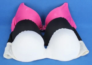 Lily of France Underwire Thick Padded Push Up Strapless Bra Lot Size 34B #H1671 - Picture 1 of 8