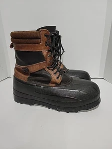 BOTAS ITASCA CUERO MARRÓN THINSULATE FORROS CAÑA ACERO INVIERNO HOMBRE 13 - Imagen 1 de 6