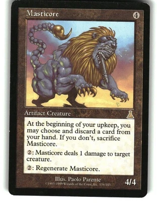 Magic the Gathering - Urza's Destiny Masticore 134 Rare 1999 - Image 1 of 2