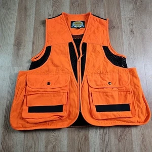 Cabelas Small Bird Duck Hunting Safety Vest Game Bag Pocket Blaze Orange - Picture 1 of 12