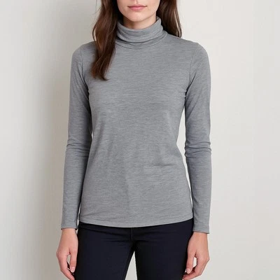 James Perse Heather Gray Lightweight Jersey Turtleneck Size 1 - Image 1 of 4
