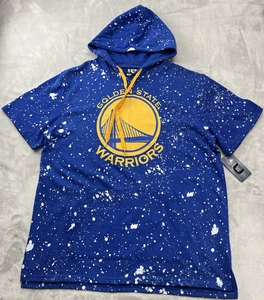 NBA Golden State Warriors Kapuzenshirt Herren 2XL blau Splash Paint French Terry - Bild 1 von 16