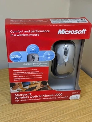 KSE Microsoft Wireless Optical Mouse 2000 dpi1000 USB Receiver NEW - Image 1 of 3