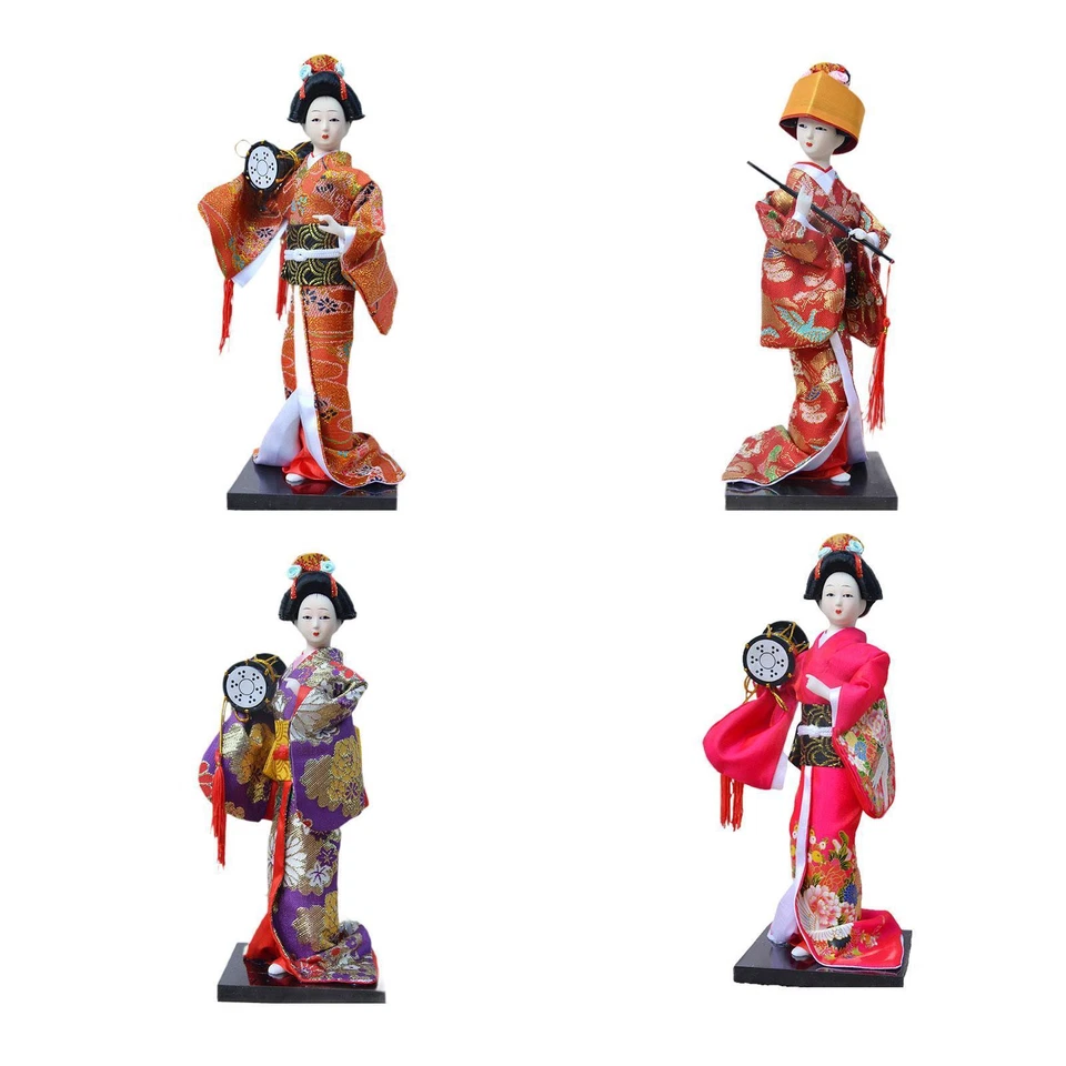 Japanische Geisha Kimono -Puppe Sammlerstatue für Schlafzimmer Bücherregal - Bild 1 von 1