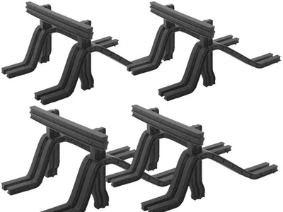 OO/HO Gauge Railway Buffer Stops x4 – Resin, Unpainted - Image 1 of 4