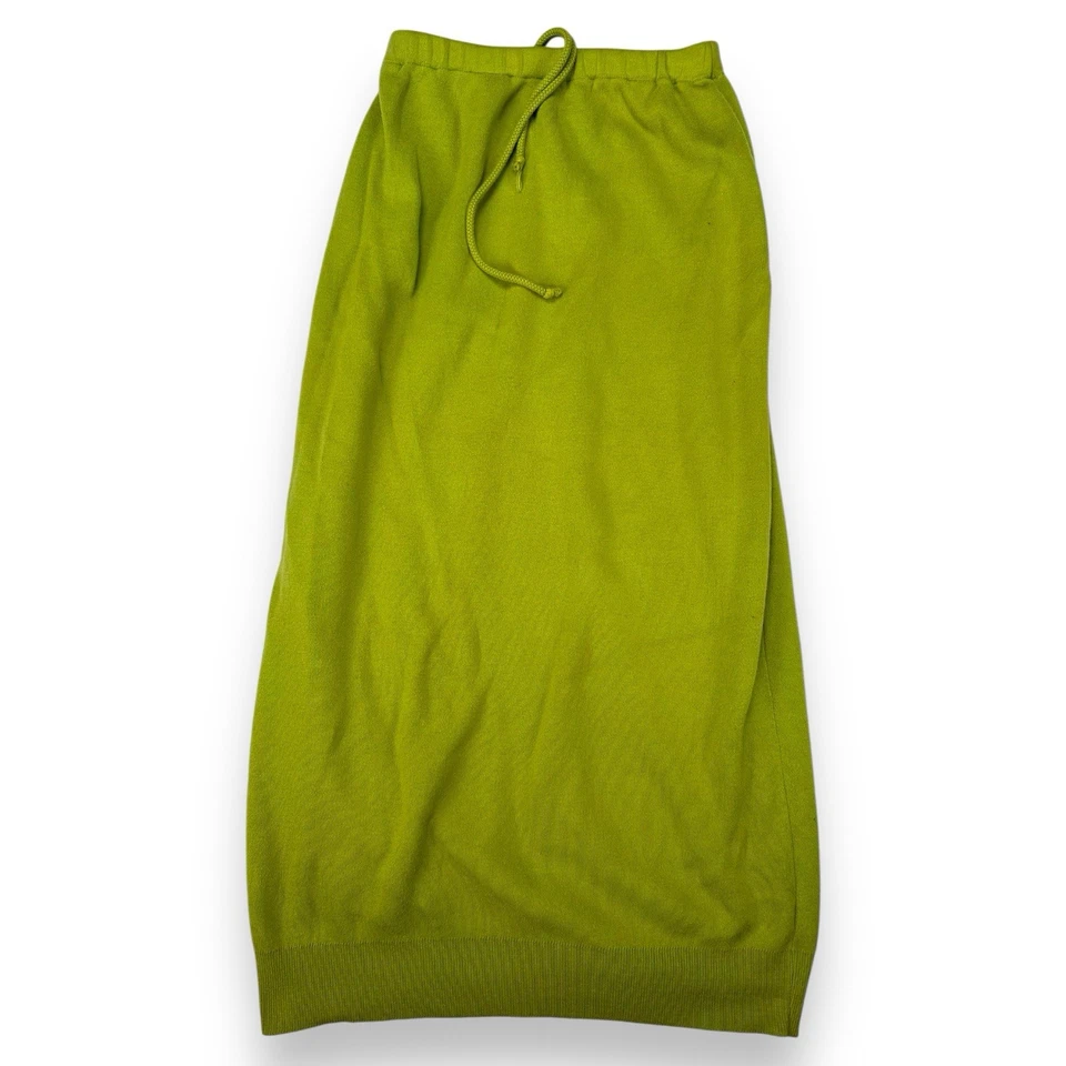 Falda cintura elástica Joan Vass talla 0 verde 100 % algodón Foto 1 de 4