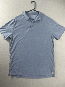 Vuori Polo Shirt Mens Large Blue Performance Strato Tech Golf Short Sleeve Gym - Picture 1 of 11