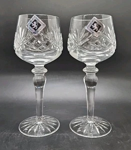 2 x  Edinburgh Crystal 6 1/2" or 16.5cm STIRLING Hock Wine glasses 175ml - Picture 1 of 4