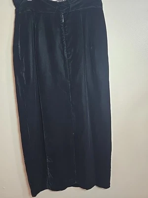 Falda Herman Geist Terciopelo Negro Talla 10 Foto 1 de 4