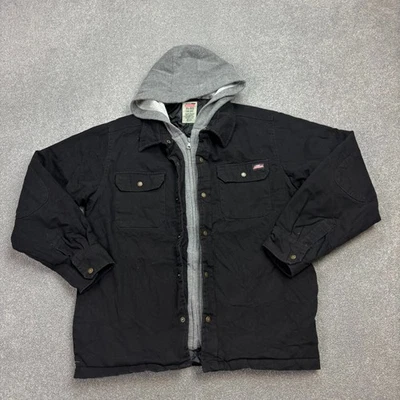 Chaqueta Dickies Niños X Grande Negra Tareas Lona Ropa de Trabajo Forrada Capucha Abrigo Juvenil Foto 1 de 4