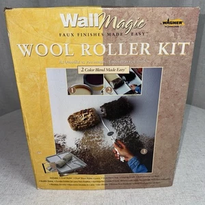 2003 Wall Magic Painting Wagner Faux Finish Two Color Blend Wool Roller Kit - Picture 1 of 5