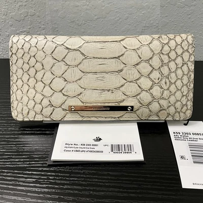 Brahmin Ady GRIS OSTRA POR TODAS PARTES SERPIENTE Patrón Cuero Genuino Nuevo con Etiquetas Foto 1 de 4