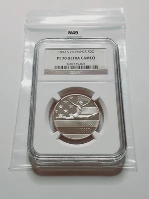 1992 S Olympics Commemorative 50C Half Dollar Coin! NGC PF70 Ultra Cameo!! N49 - Image 1 of 2
