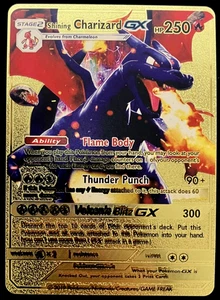 Charizard Gx Gold Foil Textured Display Card - Picture 1 of 2