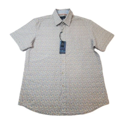 Camisa Michael Brandon Para Hombre Talla Grande Blanca Manga Corta Abotonada Adulto Nueva Con Etiquetas Foto 1 de 4