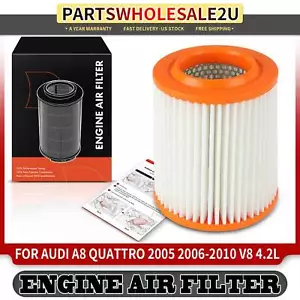 New Engine Air Filter for Audi A8 Quattro 2005 2006 2007 2008 2009 2010 V8 4.2L - Picture 1 of 8