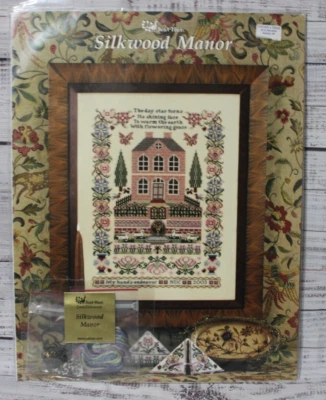 SILKWOOD MANOR cross stitch chart with EMBELLISHMENTS Just Nan NIP - Image 1 of 4