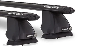Rhino Pair Vortex Roof Racks Mitsubishi Triton MQ MR 4dr Ute 2016 Onwards Black - Picture 1 of 1