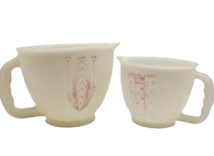 Vintage Tupperware Mix N Store 4 Cup & 8 Cup Measuring Bowls #1288-5 and #500-9 - Picture 1 of 9