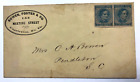 CSA 7 Five Cent Pair on Bowen Foster & Co Charleston SC Advertising Cover
