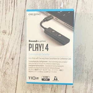 Creative Sound Blaster PLAY! 4 Portable Plug-and-play Hi-res USB DAC - BRAND NEW - Picture 1 of 2