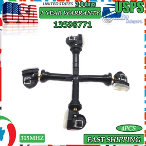 NEW 13598771 4PCS TPMS Tire Pressure Sensor For GM Chevrolet GMC Buick Cadillac - Picture 1 of 13