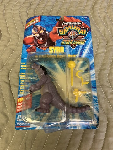 New Sybo Superhuman Samurai Syber Squad Action Figure Playmates 1994 SEALED NIP Cover