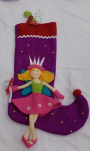 North Pole Trading Company Felt FAIRY Christmas Stocking ~ NEW - Picture 1 of 5